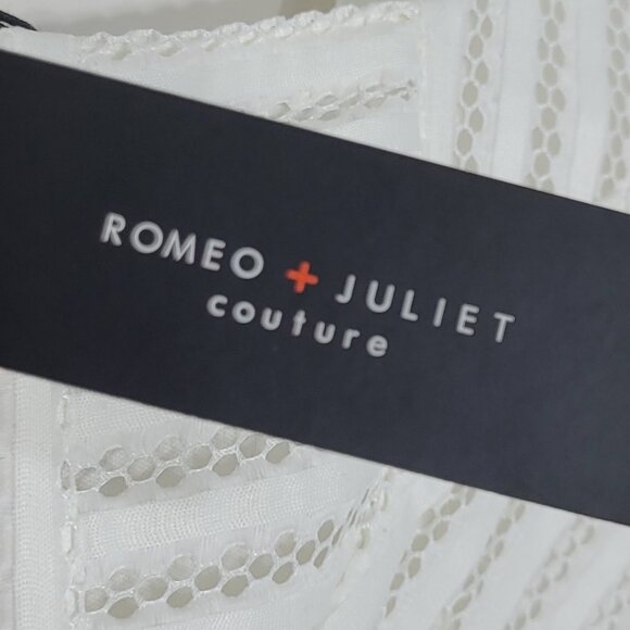 Romeo & Juliet Couture NEW White Sleeveless Lined Mini Party Dress NWT Large - Picture 7 of 12